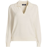 Women's Plus Size Cashmere Johnny Collar Sweater