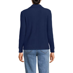 Women's Petite Long Sleeve Waffle Collared Shacket