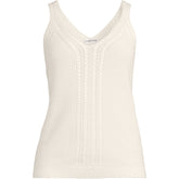 Women's Cotton Cable Vneck Tank Sweater