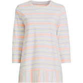 Women's 3/4 Sleeve Slub Jersey Swing Tunic