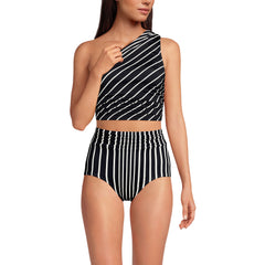 Women's Ruched One Shoulder Midkini Top
