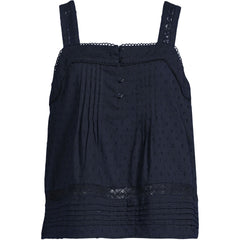 Women's Plus Size Sleeveless Clipdot Shell