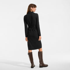 Women's Cotton Modal Collared Wrap Dress