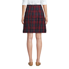 Women's Plaid Box Pleat Skirt Top of the Knee