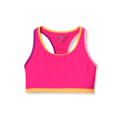 Girls Chlorine Resistant Contrast Racer Back Bikini Top