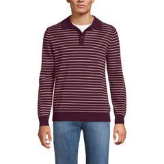 Men's Tall Long Sleeve Cotton Sweater Polo