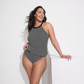 Women's Plus Size Crochet Smoothing High Waisted Bikini Bottoms