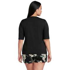 Women's Plus Size SunShade UPF 50 Elbow Sleeve Rash Guard Swim Tee