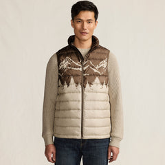 Men's Tall Wanderweight Packable Print Down Vest