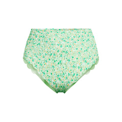 Women's Tugless Scallop High Waisted Bikini Bottoms