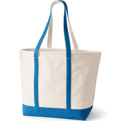 Extra Large 5 Pocket Open Top Long Handle Canvas Tote Bag