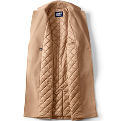 Women's Plus Size Insulated Double Breasted Wool Coat