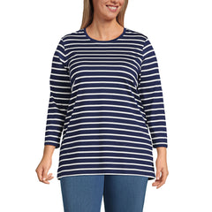 Women's Plus Size 3/4 Sleeve Cotton Supima Tunic