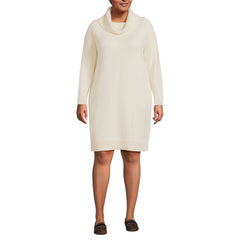 Women's Plus Size Cozy Lofty Cowl Neck Sweater Dress