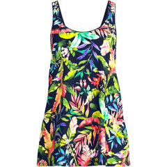 Women's Scoop Neck Mini Swim Dress Swimsuit