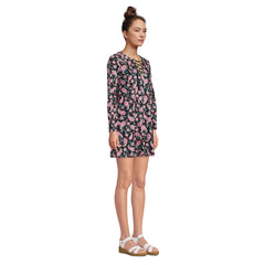Women's Cotton Jersey V-neck Tunic Swim Cover-up Shirtdress