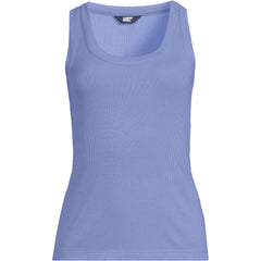 Women's Plus Size Drapey Rib Fitted Tank Top