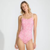 Women's Petite Tugless Thin Strap One Piece Swimsuit