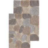 Chesapeake Pebbles Cotton Non-Skid Bath Rug - Set of 2