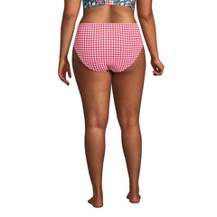 Women's Plus Size Chlorine Resistant Reversible Mid Waist Bikini Bottoms
