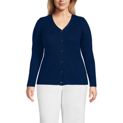 Women's Plus Size Drifter Baby Cable VNeck Cardigan Sweater - Set Top