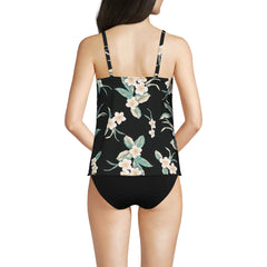 Women's D-Cup Tulip Hem Tankini Top