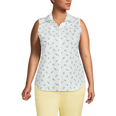 Women's Plus Size No Iron Sleeveless Shirt