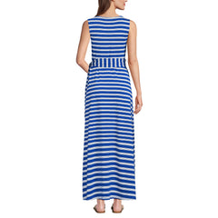 Women's Cotton Modal Sleeveless Tie Waist Maxi Dress