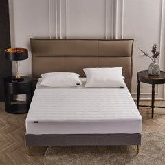 Farm to Home Organic Cotton Classic Wavy Channel Down Alternative Mattress Pad