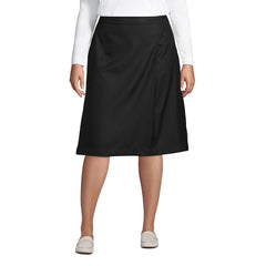 Women's Plus Solid A-line Skirt Below the Knee