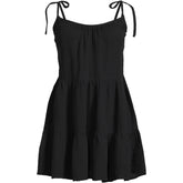 Women's Oversized Cotton Gauze Tiered Mini Cover-up Dress