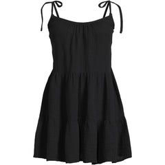 Women's Plus Size Oversized Cotton Gauze Tiered Mini Cover-up Dress