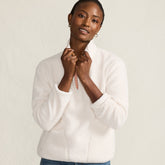 Women's Petite Half Zip Cozy Sherpa Fleece Pullover