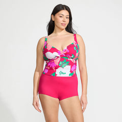 Women's Plus Size Sweetheart Wrap Midkini Top