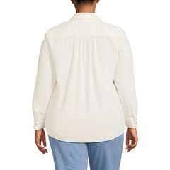 Women's Plus Size Pinwale Cord Long Sleeve Shirt