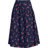Women's Plus Size Poplin Drop Waist Midi Skirt - Set Bottom