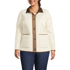Women's Plus Size Reversible Barn Quilted Insulated Jacket
