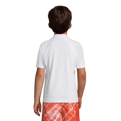 Boys Husky Short Sleeve Crew Neck Swim UPF 50 Rash Guard
