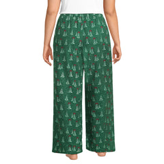 Women's Plus Size Flannel Wide Leg Sleep Pants