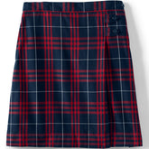 School Uniform Girls Plus Plaid A-line Skirt Below the Knee
