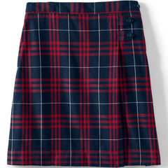 School Uniform Girls Plus Plaid A-line Skirt Below the Knee