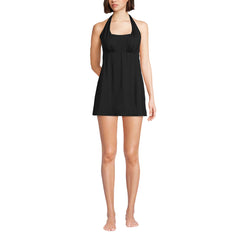 Women's Square Neck Halter Swim Dress One Piece Swimsuit