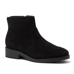 Women's Detailed Suede Zip Ankle Booties