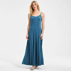 Women's Silky Knit Godet Maxi Dress