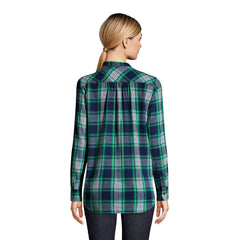 Women's Flannel Long Sleeve Tunic Top