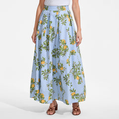 Women's Poplin Godet Maxi Skirt - Set Bottom