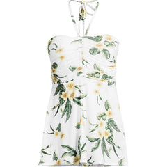 Women's Plus Size Ruched Multi-Way Mini Swim Dress Swimsuit