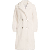 Women's Plus Size Double Breasted Sherpa Fleece Coat