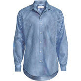 Men's Pattern No Iron Supima Pinpoint Straight Collar Dress Shirt