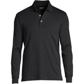 Men's Big and Tall Long Sleeve Super Soft Supima Polo Shirt